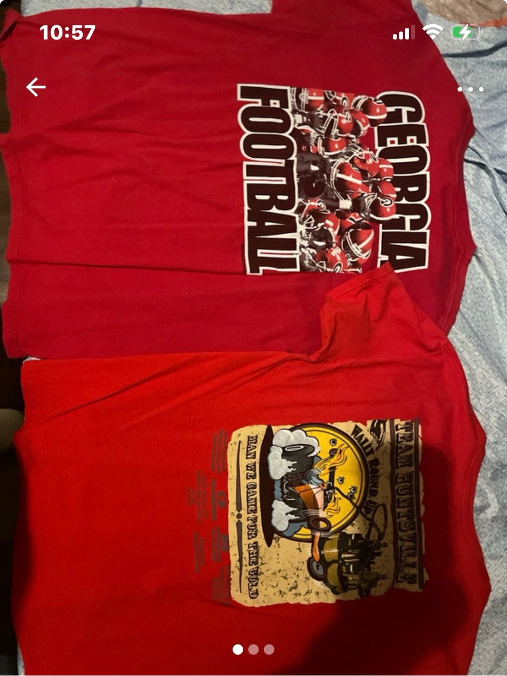 2 Red Graphic Football T-Shirt